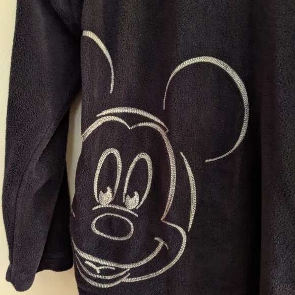 Vintage Disney Mickey Mouse Navy Blue Fleece Zip Up - Picture 3 of 4